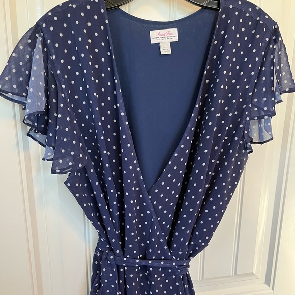 Sweet Pea by Stacy Frati Dresses & Skirts - Sweet Pea Navy Polka Dot Maxi Wrap Dress